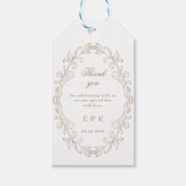 Romantic Baroque Ornate Frame Wedding Cadeaulabel