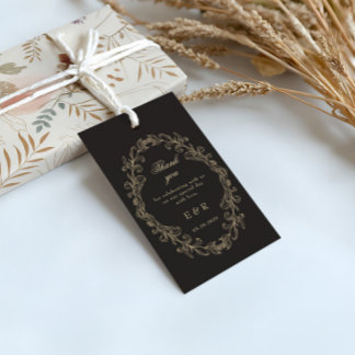 Romantic Baroque Ornate Frame Wedding Cadeaulabel