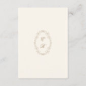 Romantic Baroque Ornate Frame Wedding Details Informatiekaartje (Achterkant)