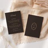 Romantic Baroque Ornate Frame Wedding Details Informatiekaartje