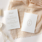 Romantic Baroque Ornate Frame Wedding Details Informatiekaartje