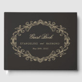 Romantic Baroque Ornate Frame Wedding Gastenboek (Voorkant)