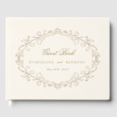 Romantic Baroque Ornate Frame Wedding Gastenboek (Voorkant)