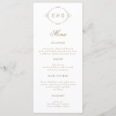 Romantic Baroque Ornate Frame Wedding Invitation Menu (Voorkant)