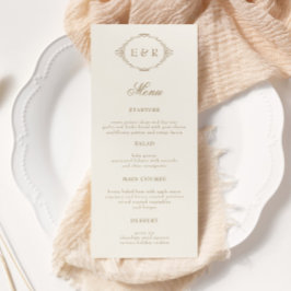 Romantic Baroque Ornate Frame Wedding Invitation Menu