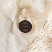 Romantic Baroque Ornate Frame Wedding Ronde Sticker