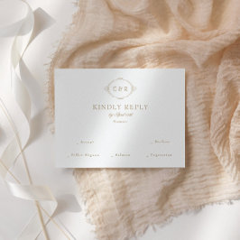 Romantic Baroque Ornate Frame Wedding RSVP Kaartje