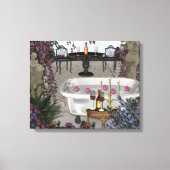 Romantic Bathroom Wall Verpakt Canvas Afdruk (Voorkant)