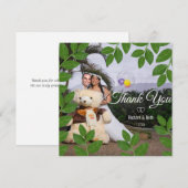 Romantic Bay Leaves Bedankt voor je bruiloft (Voorkant / Achterkant)