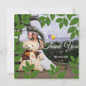 Romantic Bay Leaves Bedankt voor je bruiloft (Voorkant)