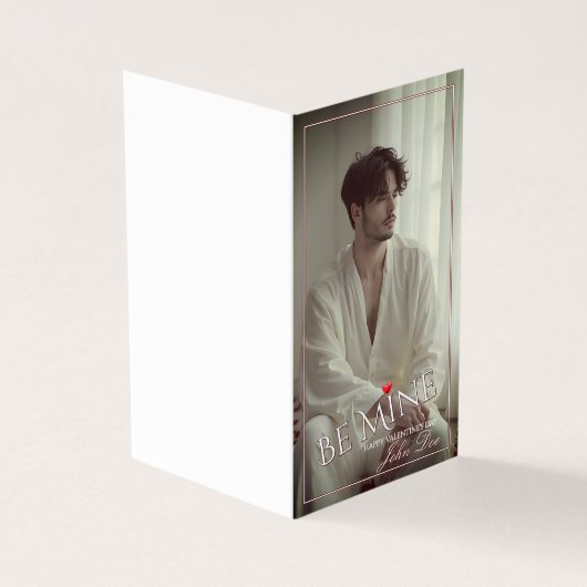 Romantic Be Mine Valentine Design Kaart (Buitenkant)