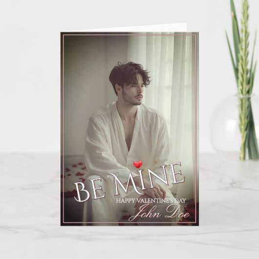 Romantic Be Mine Valentine Design Kaart (Voorkant)