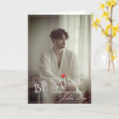 Romantic Be Mine Valentine Design Kaart (Gele Bloem)