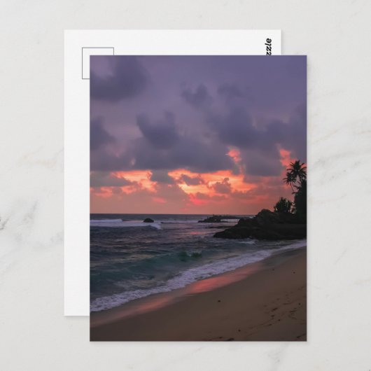 Romantic Beach at Dusk Briefkaart (Voorkant / Achterkant)