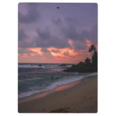 Romantic Beach at Dusk Klembord (Achterkant)