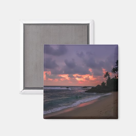 Romantic Beach at Dusk Magneet (Voorkant / Achterkant)