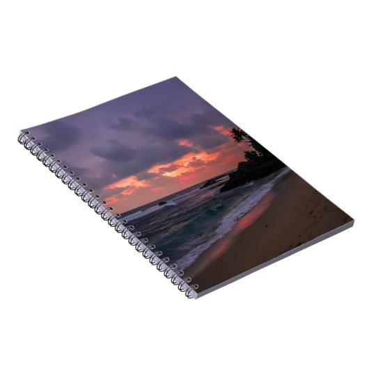 Romantic Beach at Dusk Notitieboek (Rechterzijde)