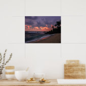 Romantic Beach at Dusk Poster (Keuken)