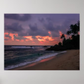 Romantic Beach at Dusk Poster (Voorkant)