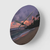 Romantic Beach at Dusk Ronde Klok (Hoek)