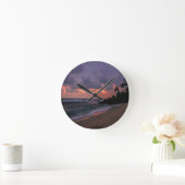 Romantic Beach at Dusk Ronde Klok (Huis)