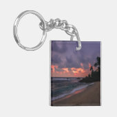 Romantic Beach at Dusk Sleutelhanger (Voorkant Links)
