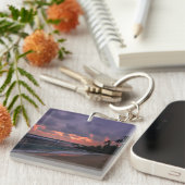 Romantic Beach at Dusk Sleutelhanger (Voorkant Rechts)