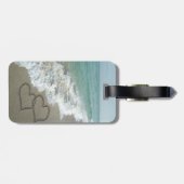 Romantic Beach Hearts Bagagelabel (Achterkant horizontaal)