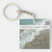 Romantic Beach Hearts Sleutelhanger (Voorkant)