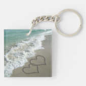 Romantic Beach Hearts Sleutelhanger (Achterkant)
