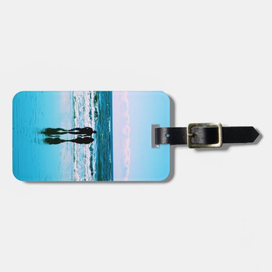 Romantic Beach Stroll Bagagelabel (Voorkant horizontaal)