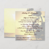 Romantic Beach Wedding Celebration Kaart (Voorkant / Achterkant)