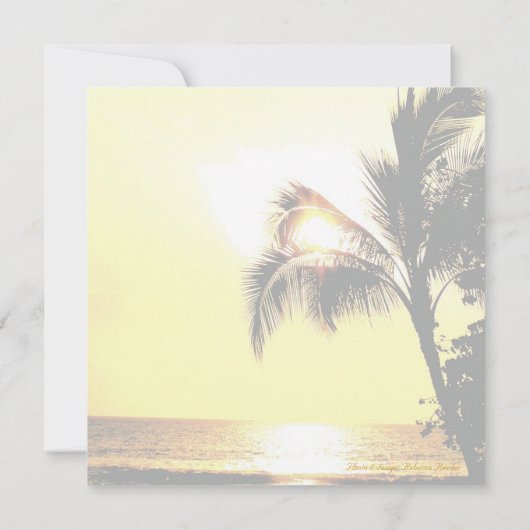 Romantic Beach Wedding Celebration Kaart (Achterkant)