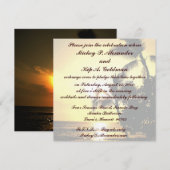 Romantic Beach Wedding Celebration Kaart (Voorkant / Achterkant)