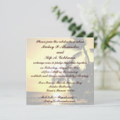 Romantic Beach Wedding Celebration Kaart (Staand voorkant)