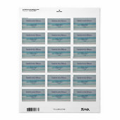 Romantic Beach Wedding Invitations Etiket (Full Sheet)