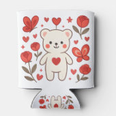 Romantic Bear Heart Can Cooler (Achterkant)