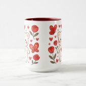 Romantic Bear Heart Ceramic Mug Mok (Midden)
