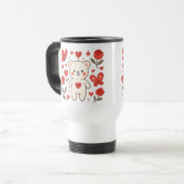 Romantic Bear Heart Travel Mug Reisbeker (Voorkant links)