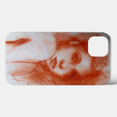 ROMANTIC BEAUTY/Vrouw portret Sepia Brown Case-Mate iPhone Case (Achterkant (horizontaal))