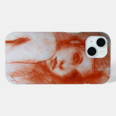 ROMANTIC BEAUTY/Vrouw portret Sepia Brown Case-Mate iPhone Case (Achterkant (horizontaal))