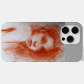 ROMANTIC BEAUTY/Vrouw portret Sepia Brown Case-Mate iPhone Case (Achterkant (horizontaal))