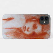 ROMANTIC BEAUTY/Vrouw portret Sepia Brown Case-Mate iPhone Case (Achterkant (horizontaal))