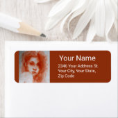 ROMANTIC BEAUTY/Vrouw portret Sepia Brown Etiket (Insitu)