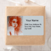 ROMANTIC BEAUTY/Vrouw portret Sepia Brown Etiket (Insitu)