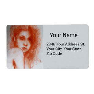 ROMANTIC BEAUTY/Vrouw portret Sepia Brown Etiket