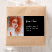 ROMANTIC BEAUTY/Vrouw portret Sepia Brown Etiket (Insitu)