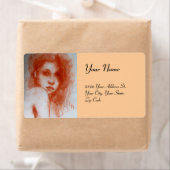 ROMANTIC BEAUTY/Vrouw portret Sepia Brown Etiket (Insitu)