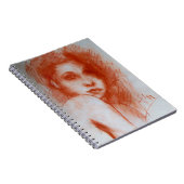 ROMANTIC BEAUTY/Vrouw portret Sepia Brown Notitieboek (Rechterzijde)