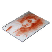 ROMANTIC BEAUTY/Vrouw portret Sepia Brown Notitieboek (Linkerzijde)